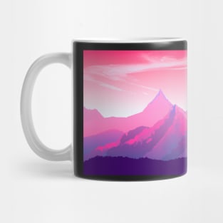 Sunet styliezed Mountains Mug